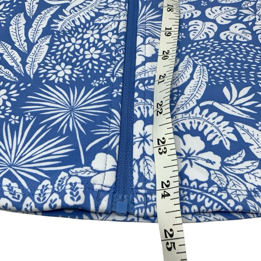 Tommy Bahama Women's Small Everyday Active Blue Tropical Floral Full Zip Jacket - Picture 12 of 13